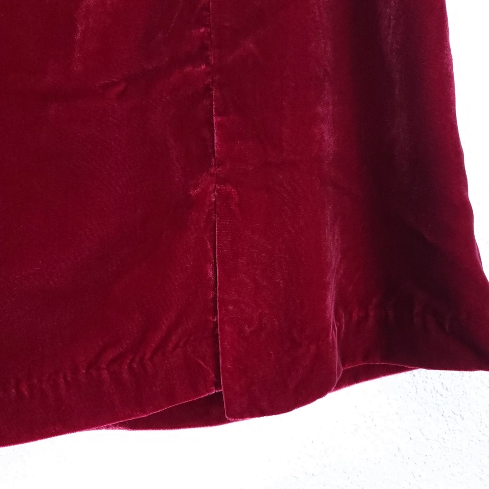 ANTHROPOLOGIE Montie Velvet Ruched Skirt Raspberry NEW - Picture 8 of 12